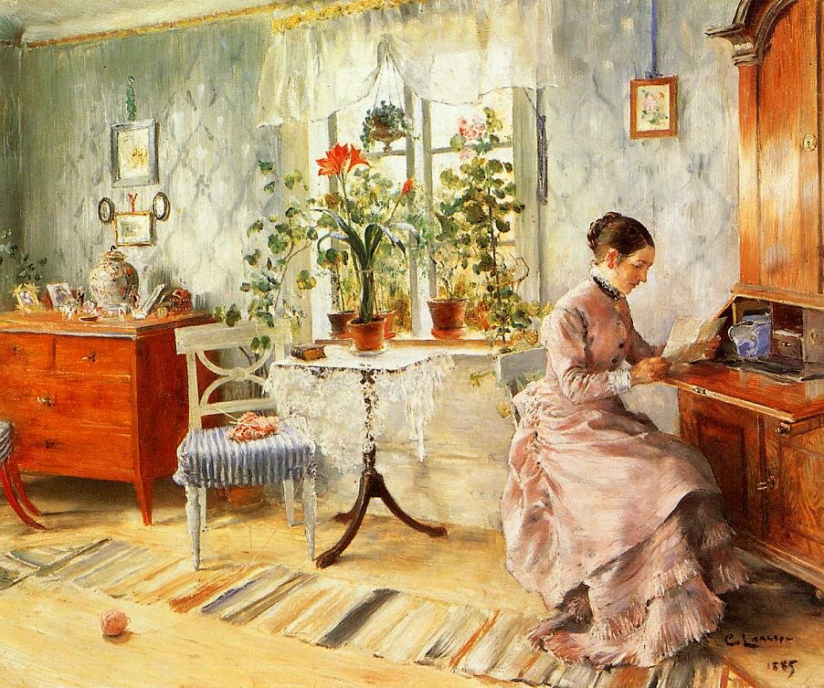 Larsson_Carl_An_Interior_with_a_Woman_Reading