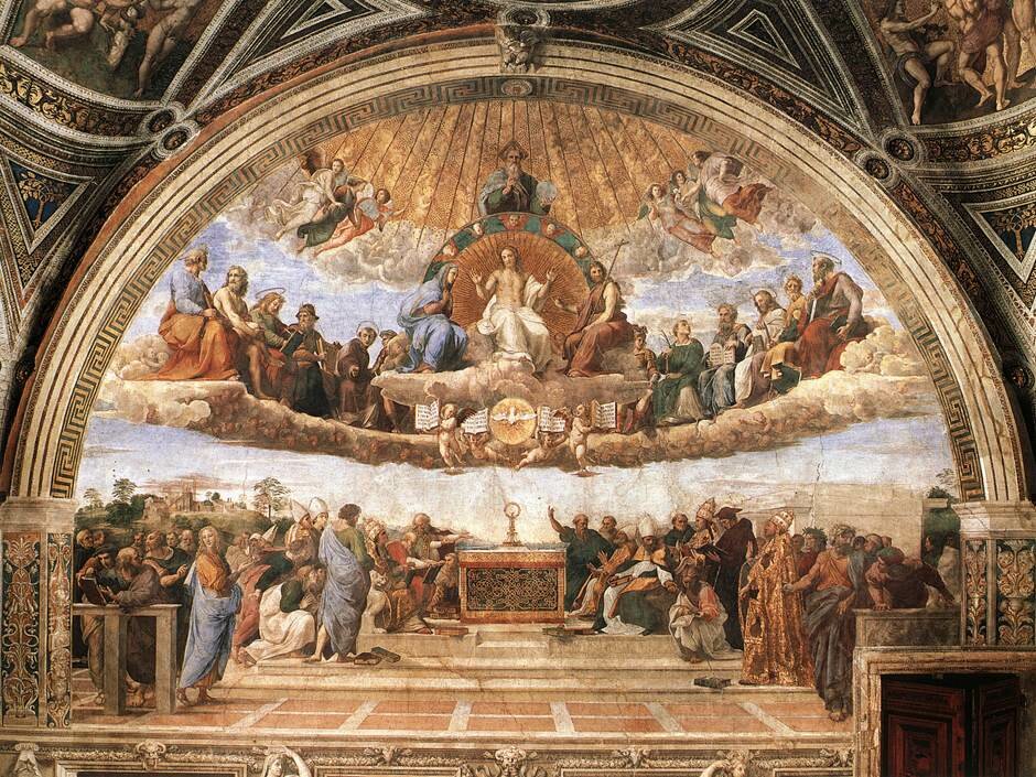 Raphael_Disputation_of_the_Holy_Sacrament_(La_Disputa)