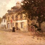 Thaulow_Frits_A_Village_Street_In_France