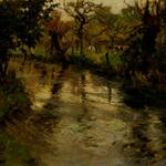 Thaulow_Fritz_Woodland_Scene_With_A_River