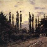 Steele_Theodore_Clement_Evening_Poplars_and_Roadway_near_Schleissheim