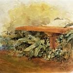 Robinson_Theodore_Garden_Bench_with_Ferns