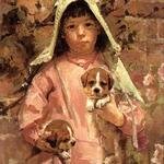 Robinson_Theodore_Girl_with_Puppies