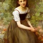 Thirion_Charles_Victor_Une_Jeune_Fille_Aux_Fleurs