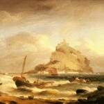 Luny_Thomas_Fishermen_Rowing_In_Before_St_Michaels_Mount