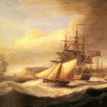Luny_Thomas_Naval_Ships_setting_Sail_With_A_Revenue_Cutter_Off_Berry_Head