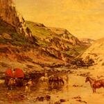 Huguet_Victor_Pierre_Arabs_Resting_In_A_Gorge