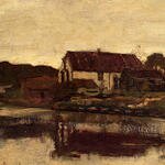 Weissenbruch_Jan_Hendrik_A_Farm_On_The_Waterfront