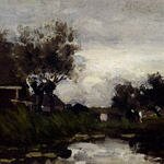 Weissenbruch_Jan_Hendrik_Farmhouses_On_The_Waterfront