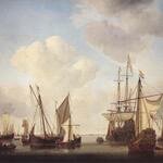 VELDE_Willem_van_de_the_Younger_Warships_At_Amsterdam