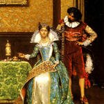 Lesrel_Adolphe_Alexandre_The_Attentive_Courtier