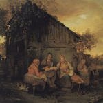 A_Family_Resting_At_Sunset