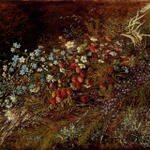 Wisinger_Florian_Olga_A_Bouquet_Of_Summer_Fruits_And_Flowers_On_A_Mossy_Bank