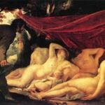 BLANCHARD_Jacques_Venus_And_The_Three_Graces_Surprised_By_A_Mortal