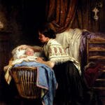 Caille_Leon_Emile_The_Watchful_Mother