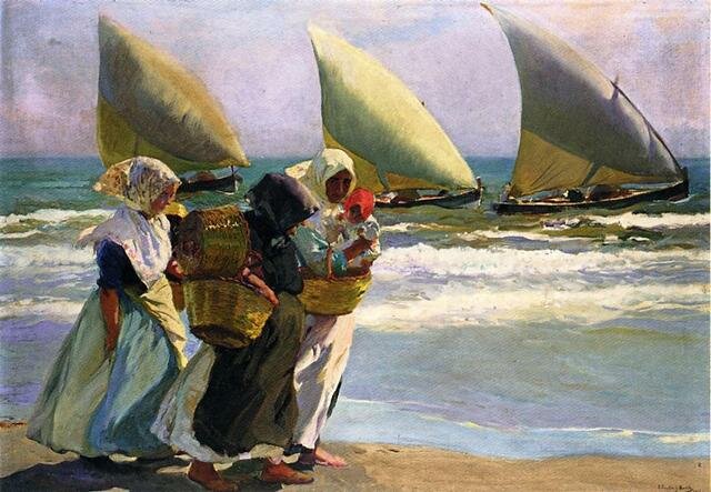 Sorolla y Bastida Joaquin Three Sails