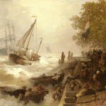 Achenbach_Andreas_Hafeineinfahrt_Bei_Rauher_See