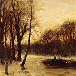 Apol_Louis_Figures_In_A_Winter_Landscape_At_Dusk