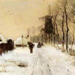 Apol_Louis_Wood_Gathering_On_A_Country_Lane_In_Winter