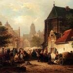 Bommel_Elias_Pieter_Van_A_Market_Day_In_Zaltbommel