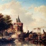 Bommel_Elias_Piter_Van_View_Of_The_Schreierstoren_Amsterdam_In_Summer