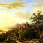 Koekkoek_Barend_Cornelis_Travellers_On_A_Path_In_An_Extensive_Rhineland_Landscape