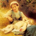 Perrault_Leon_Jean_basile_A_Mother_With_Her_Sleeping_Child