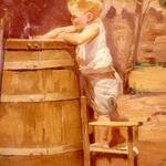 Correa_Benito_Rebolledo_A_Boy_At_A_Water_Barrel