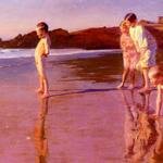 Correa_Benito_Rebolledo_Children_On_The_Beach_At_Sunset__Valencia