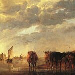 CUYP_Aelbert_herdsman_With_Cows_By_A_River