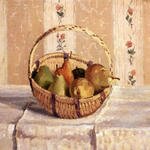 Pissarro_Camille_Still_Life_Apples_And_Pears_In_A_Round_Basket