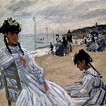 Monet_On_The_Beach_At_Trouville