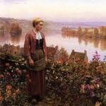 Knight_Daniel_Ridgway_A_Garden_above_the_Seine_Rolleboise