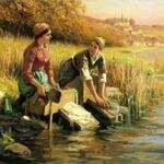 Knight_Daniel_Ridgway_Women_Washing_Clothes_by_a_Stream