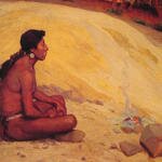 Indian_Seated_by_a_Campfire