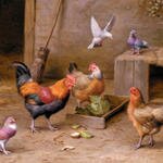 Hunt_Edgar_Chickens_In_A_Farmyard