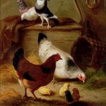 Hunt_Edgar_Pigeons_And_Chickens