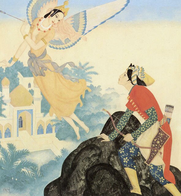 Dulac_Edmund_Peri_Banu_And_Prince_Achmed