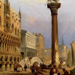 Pritchett_Edward_A_View_Of_St_Marks_Column_And_The_Doges_Palace_Venice
