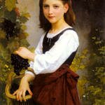 Bouguereau_Elizabeth_Jane_Gardner_A_Young_Girl_Holding_A_Basket_Of_Grapes