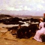 Duez_Ernest_Ange_Femme_Et_Enfants_Sur_La_Plage