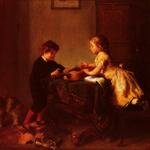 Schlesinger_Felix_Children_Playing_With_A_Guitar