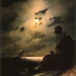 Aivazovsky, Ivan - Russian (1817-1900) Moonlit Seascape With Shipwreck