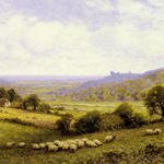 Glendening_Alfred_Augustus_Near_Amberley_Sussex_With_Arundel_Castle_In_The_Distance