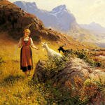 Dahl_Hans_An_Alpine_Landscape_With_A_Shepherdess_And_Goals