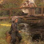 Harvey_Harold_Fishing_By_A_Forest_Stream