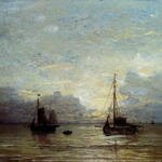 Mesdag_Hendrik_Willem_Fishing_Boats_Near_The_Coast