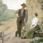 Tanoux_Henria_Drien_Peasant_Couple_in_Farmyard_1889