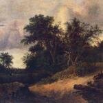 RUISDAEL_Jacob_Isaackszon_van_Landscape_With_A_House_In_The_Grove