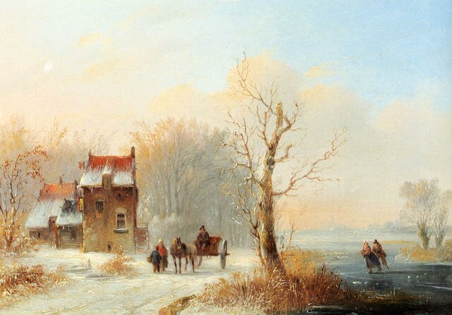 Stok_Jacobus_Van_Der_A_Winter_Landscape_With_Skaters_On_A_Frozen_Waterway_And_A_Horse_drawn_Cart